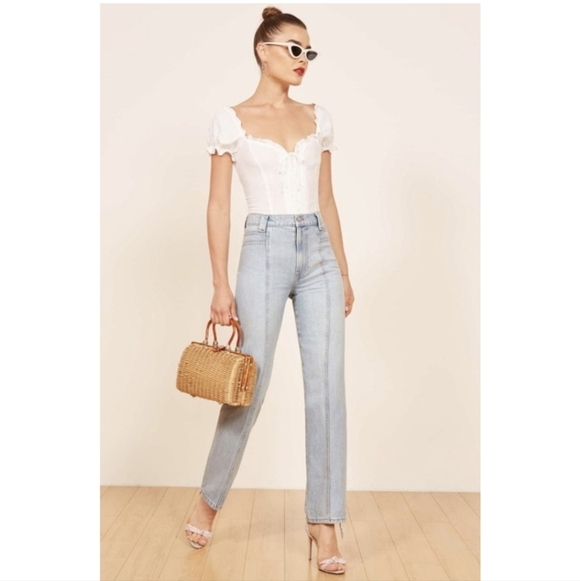REFORMATION 70s Jean Skye Straight Leg 24 - Picture 4 of 13